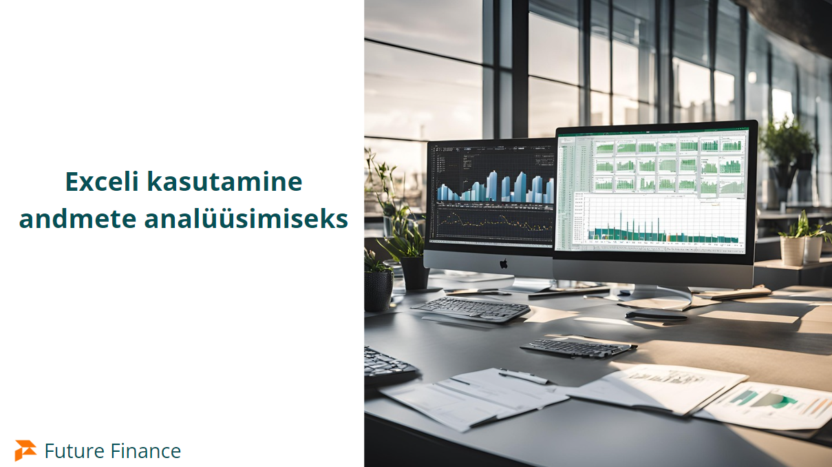 Exceli kasutamine andmete analüüsimiseks: kaks arvutiekraani graafikute ja tabelitega